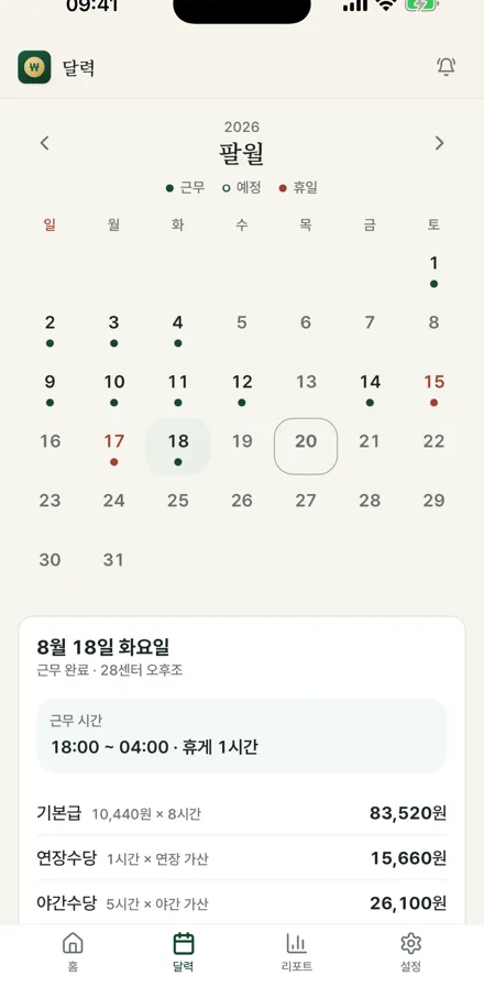 일급대장 — 달마다 점검한다